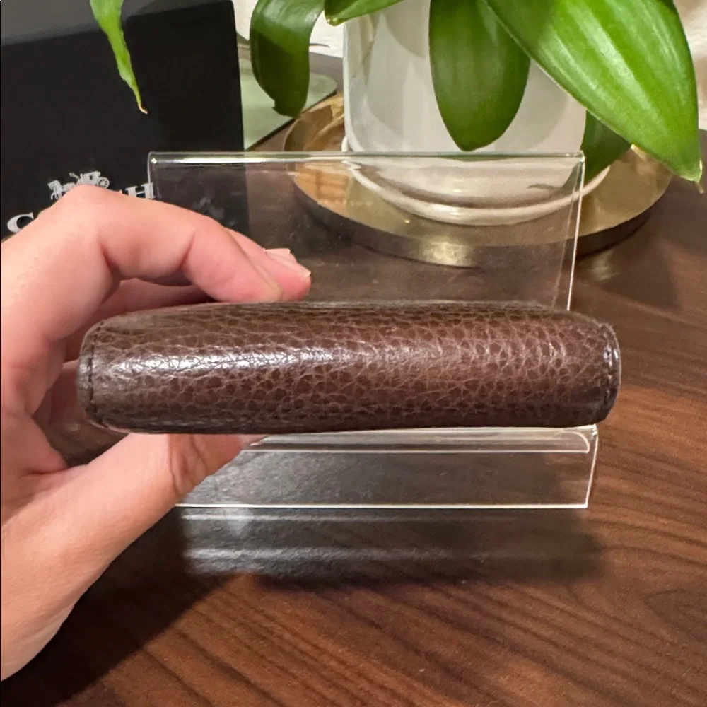 Coach Dark Brown Leather Wallet